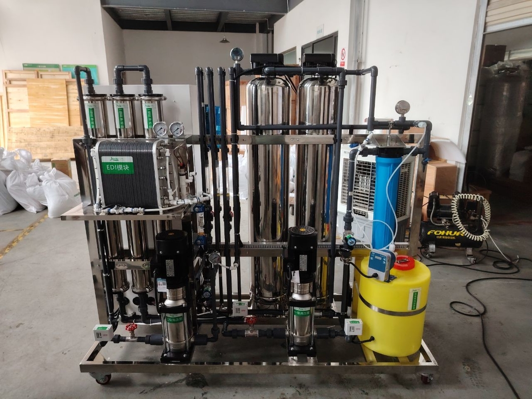 500LPH Capacity Double Pass EDI Water Plant Equipped with Vontron/DOW/Toray Ro Membrane