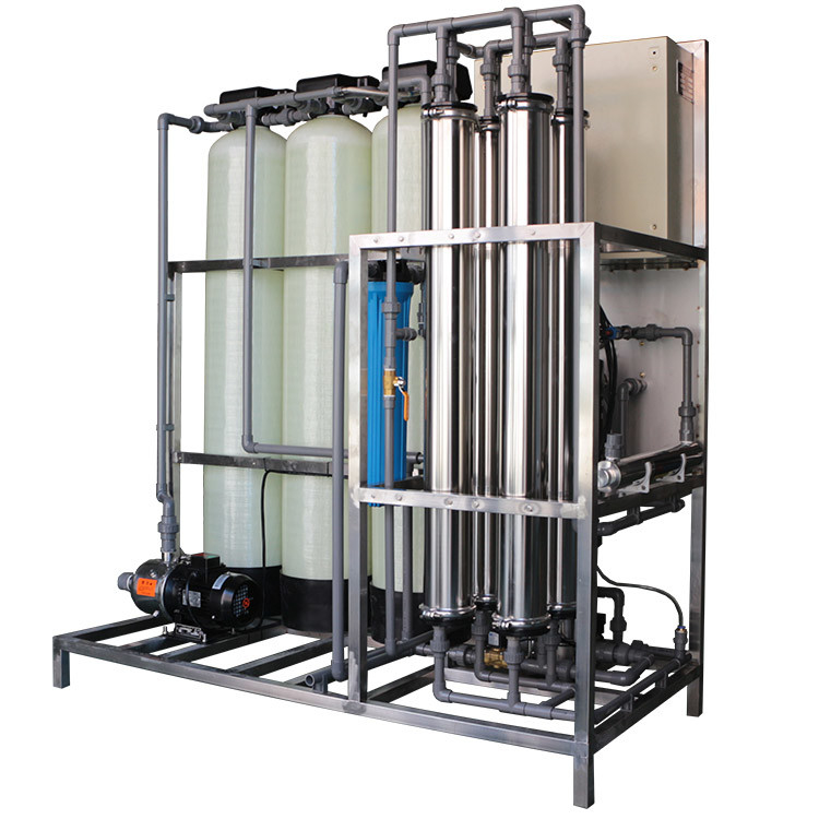 1000lph Industrial Single Pass RO System UV Sterilizer Active Carbon Filter