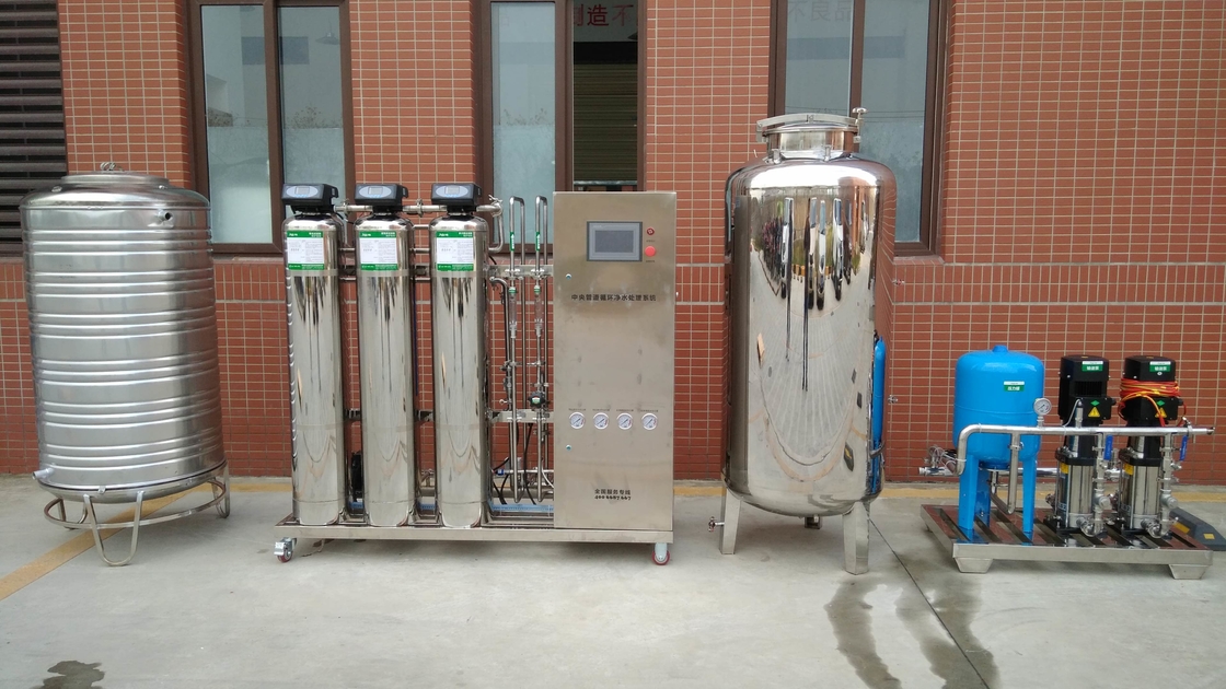1TPH SUS304 Industrial Reverse Osmosis Equipment RO Water Filter Machine