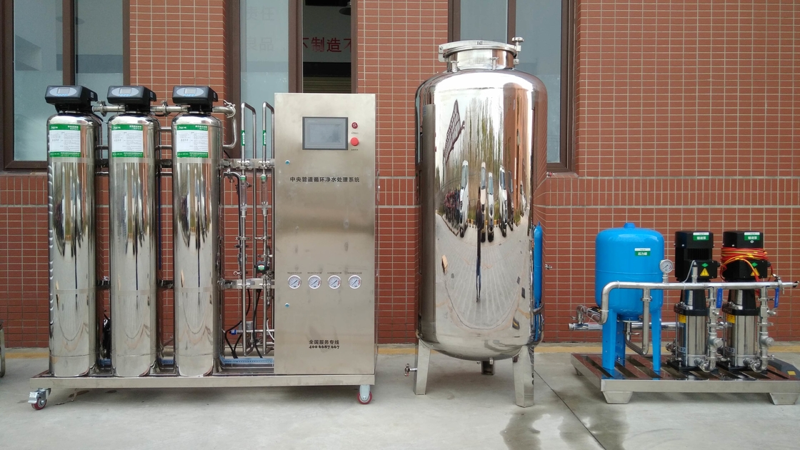 1TPH SUS304 Industrial Reverse Osmosis Equipment RO Water Filter Machine