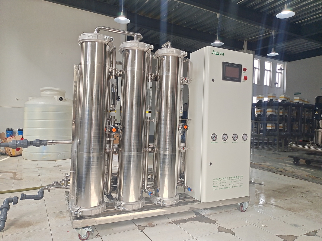 SS Material 1000LPH Double Stage RO System With UV Disinfection