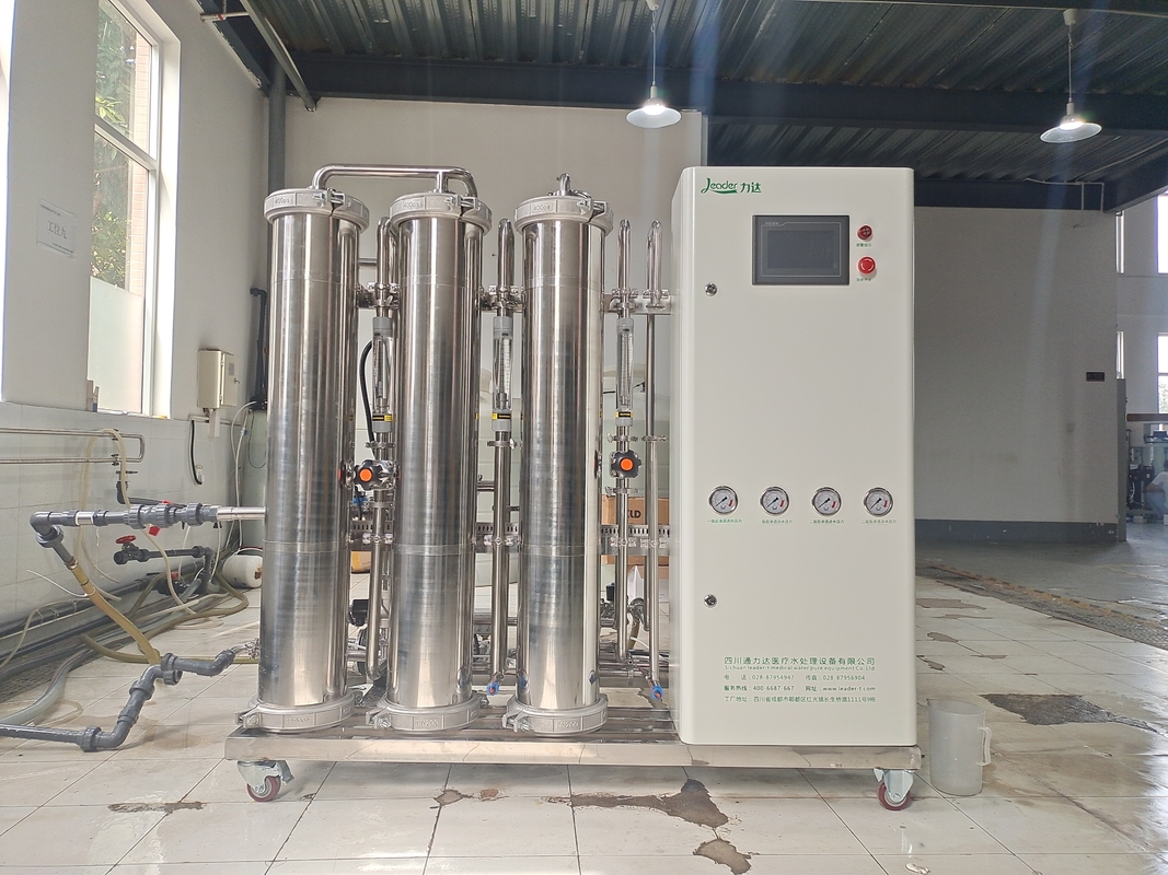 SS Material 1000LPH Double Stage RO System With UV Disinfection
