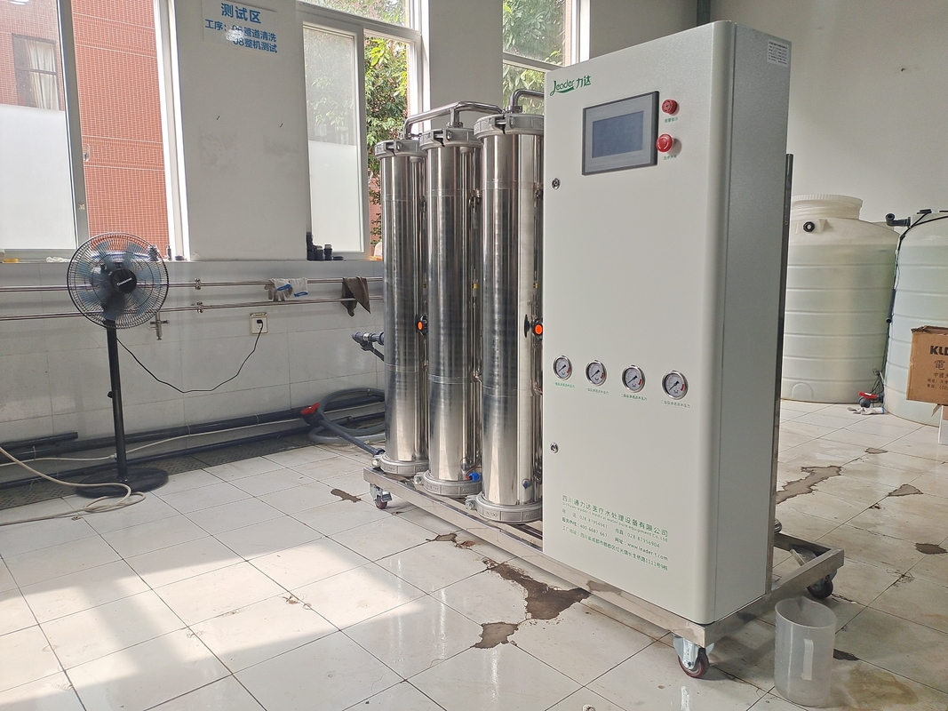 SS Material 1000LPH Double Stage RO System With UV Disinfection