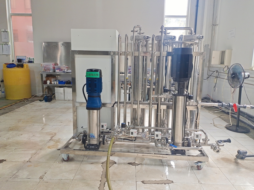 SS Material 1000LPH Double Stage RO System With UV Disinfection
