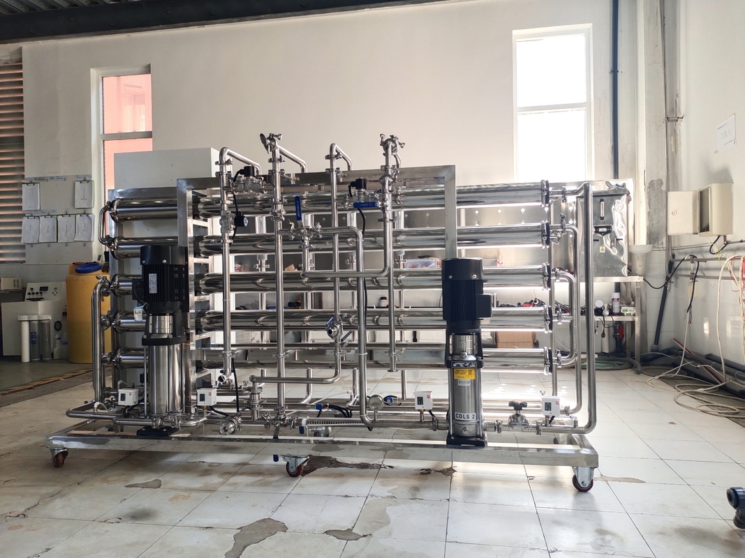 Two Stage Reverse Osmosis Water Treatment Machine For Cosmetics Machinery