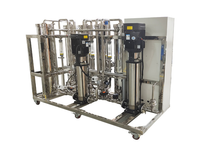 1500LPh Stainless Steel Double Stage RO System Water Plant For Ultra Pure Water